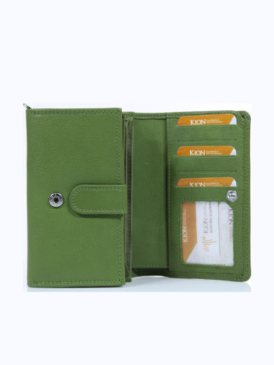 Large Leather Women's Wallet Classic Grass