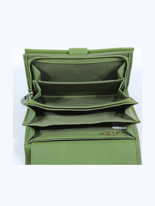 Large Leather Women's Wallet Classic Grass