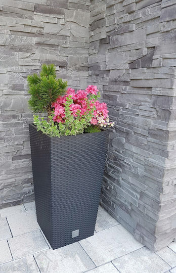 Marhome Rato Square Саксия Пластмаса Сив 22.5x42.1εκ.
