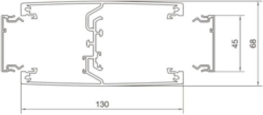Hager Tehalit Canal de Cablu De podea din Aluminiu Argintiu