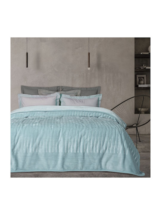 Das Home 1348 Velvet Blanket Double 220x240cm Blue