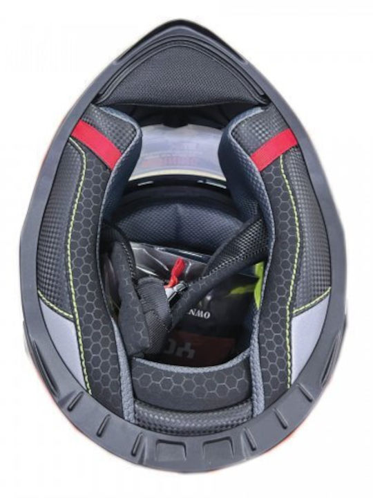 Yohe Motorradhelm Volles Gesicht ECE 22.06 mit Sunvisor