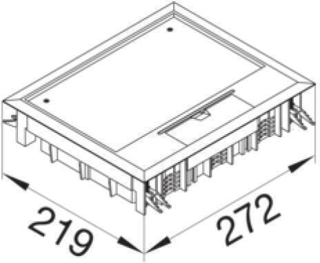 Hager Flush Electrical Box in Gray Color