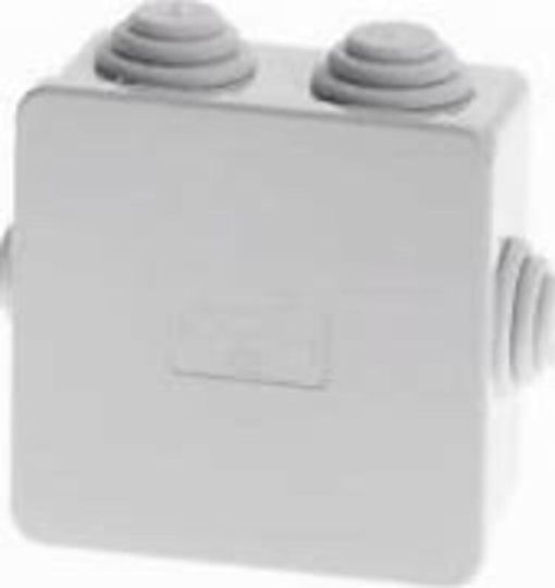 Elettrocanali Surface Mounted Electrical Box Branching IP55 (65x65x30mm) in Gray Color