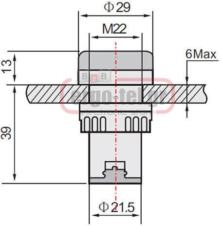 Xindali LED Ενδεικτική Λυχνία 12V Κίτρινο 1τμχ 022-013012100