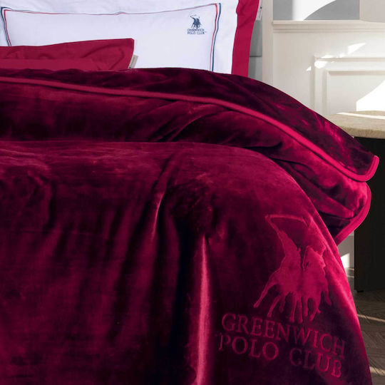 Greenwich Polo Club 3438 Super-Queen 220x240cm Burgundische Decke
