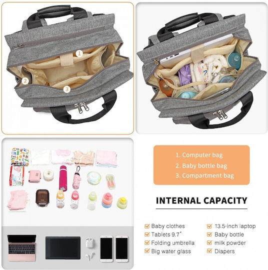 Kono Diaper Bag Gray