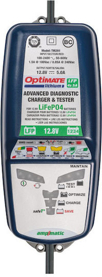 Tecmate OptiMATE Lithium 4s 5A Φορτιστής Μοτοσυκλέτας