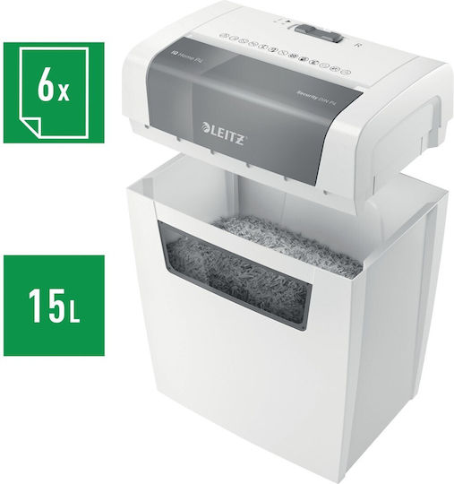 Leitz Καταστροφέας Εγγράφων Iq Home P4 6 Φύλλων με Κάδο 15lt
