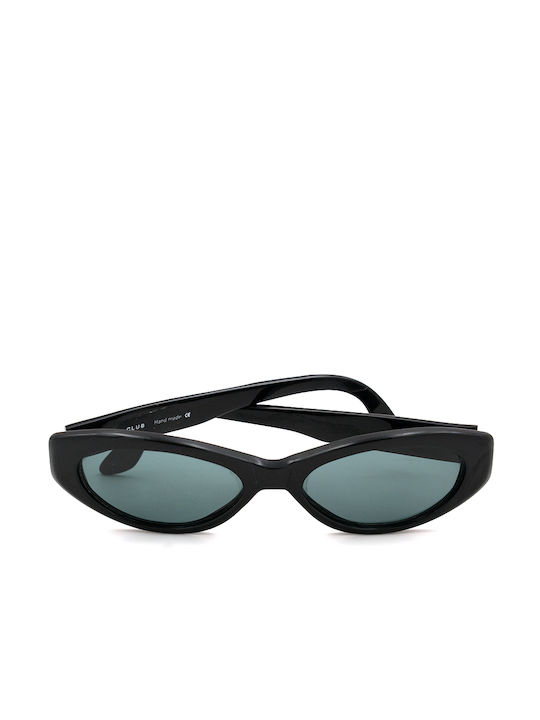 Club Women's Sunglasses with Black Plastic Frame and Black Lens K844/P13/48-18-140