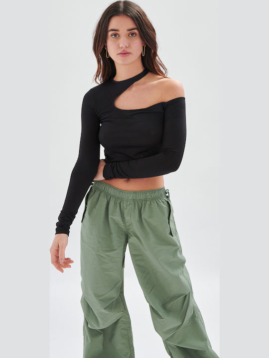 Women's Fabric Trousers Green