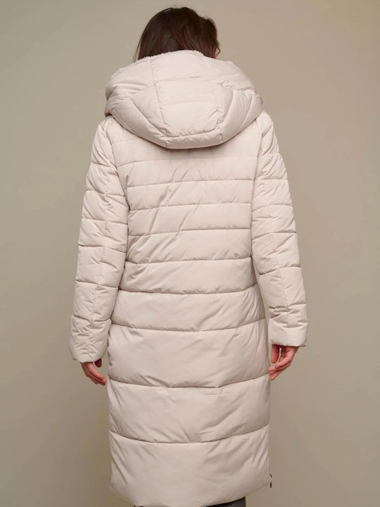 Rino&Pelle Women's Short Puffer Jacket for Spring or Autumn White 700W