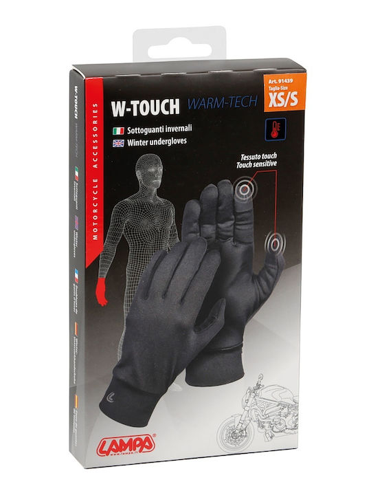 Lampa W-Touch Warm-Tech Χειμερινά Γάντια Μηχανής Μαύρα