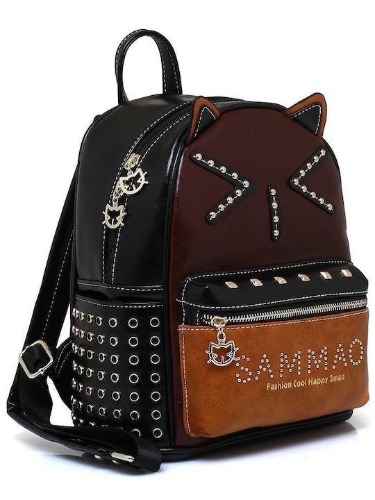 Sammao Damen Tasche Rucksack Braun