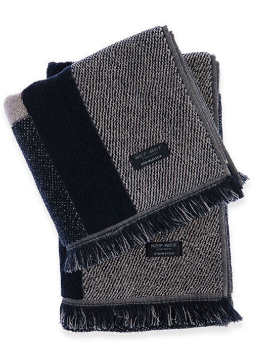 Nef-Nef Homeware Facecloth Beymax 034411 50x90cm. Beige-Black Weight 550gr/m²