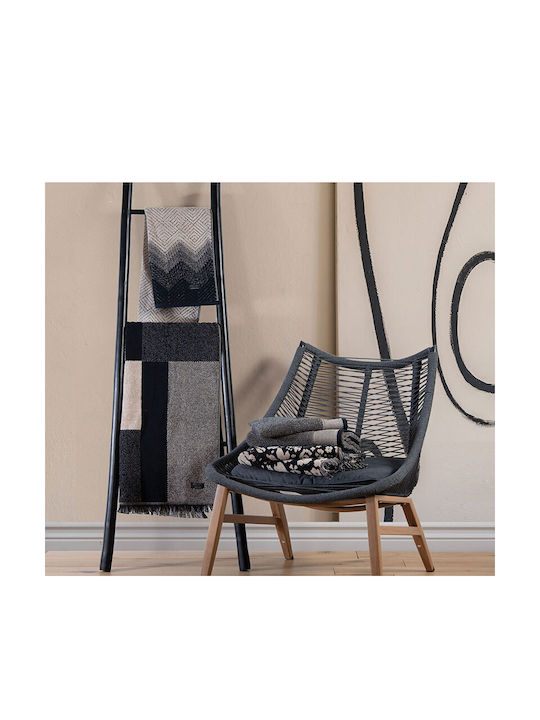 Nef-Nef Homeware Facecloth Plainis 50x90cm Beige-Black Weight 550gr/m²