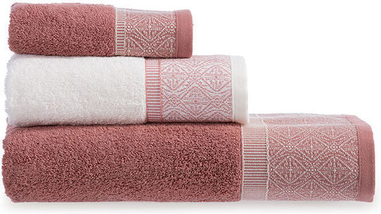 Nef-Nef Homeware Bath Towel Kleran 70x140cm Coral Weight 520gr/m²