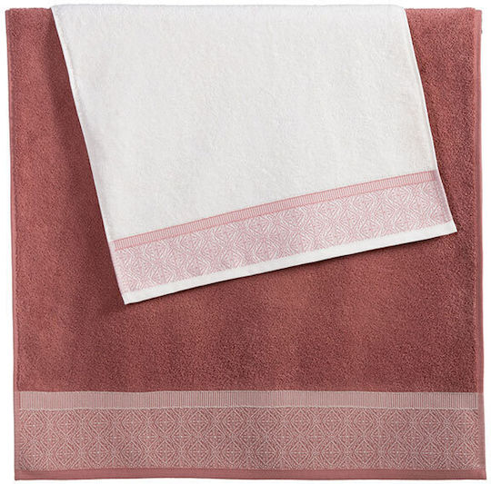 Nef-Nef Homeware Bath Towel Kleran 70x140cm Coral Weight 520gr/m²