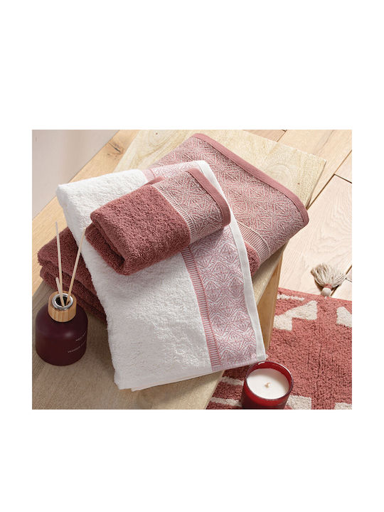 Nef-Nef Homeware Bath Towel Kleran 70x140cm Coral Weight 520gr/m²