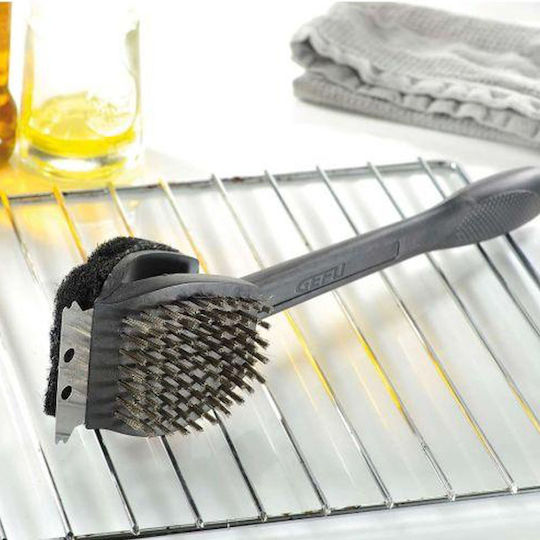 Gefu BBQ Cleaning Brush with Scraper 38.5cm 3 in 1