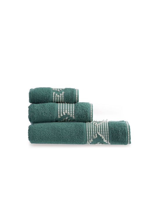 Nef-Nef Homeware Prosop de mână Creative 30x50cm. Verde Greutate 520gr/m²