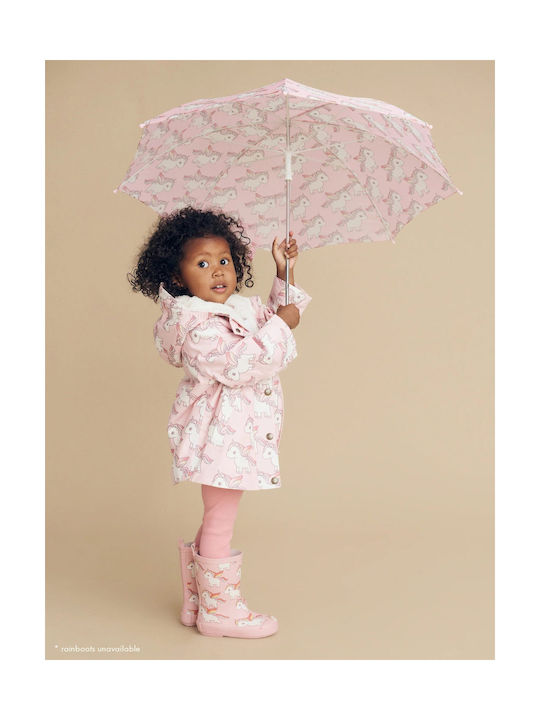 Hux Baby Waterproof Girls Parka Pink with Ηood