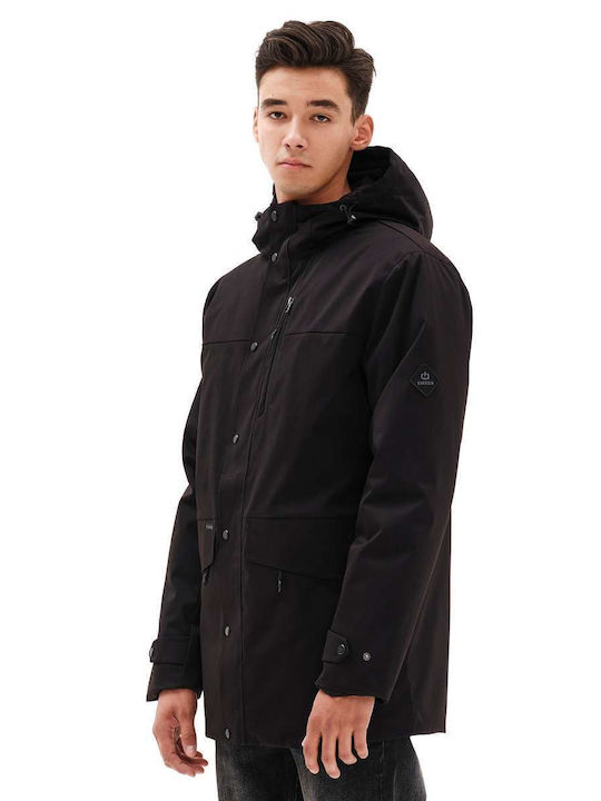 Emerson Herren Winter Jacke Parka Schwarz