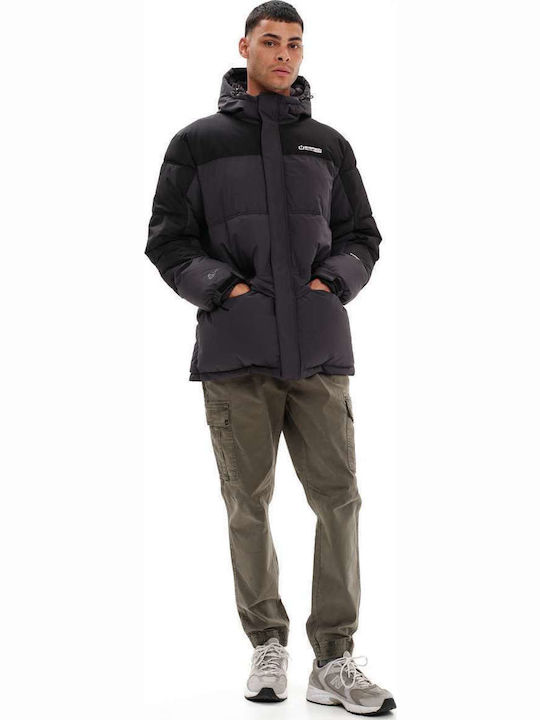 Winter Jacket Puffer Waterproof and Windproof Ebony Black