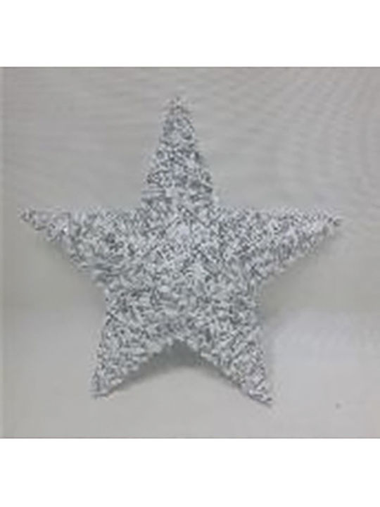 Iliadis Fabric Christmas Decorative Desktop Star 30cm Silver