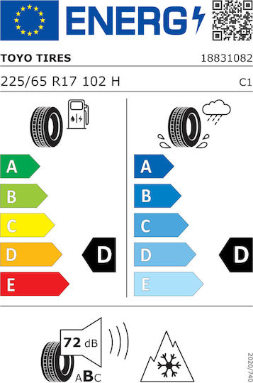 Toyo Open Country A/t Iii Tyre 225/65R17 102H T/A A/T