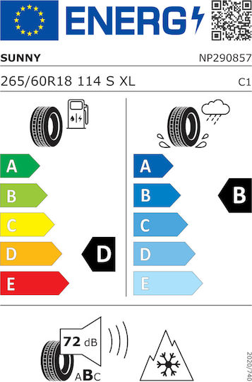 Sunny Nw312 265/60R18 114S XL Winter Car Tyre