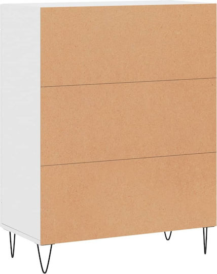 Μπουφές Ξύλινος Λευκός 69.5x34x90cm