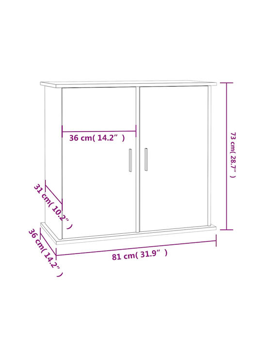 vidaXL Aquarium Stand Βάση Ενυδρείου Ντουλάπι