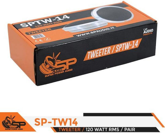 SP Audio Σετ Tweeter Αυτοκινήτου Στρογγυλά TW14 98dB