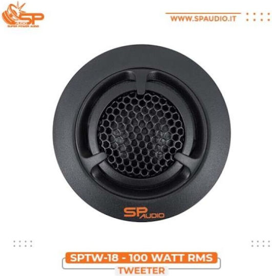 SP Audio Σετ Tweeter Αυτοκινήτου Στρογγυλά TW-18 90dB 100W RMS