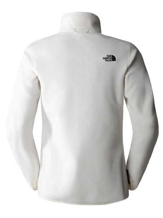 100 Glacier Women's Cardigan with Zipper White