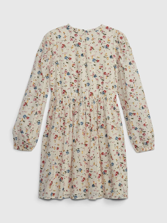 GAP Mädchen Kleid Blumen Mehrfarbig