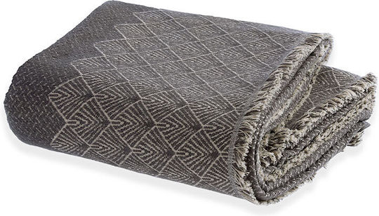 Nef-Nef Homeware Remington Ριχτάρι Πολυθρόνας Ζακάρ 170x180εκ. Anthracite 034629