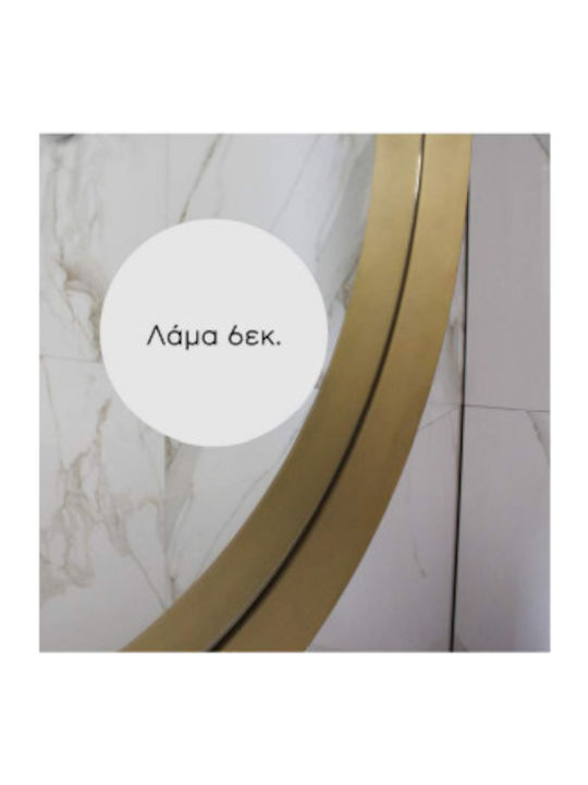 Oglindă de Baie Rotundă Lumini LED Atingere 100x100cm Portocaliu