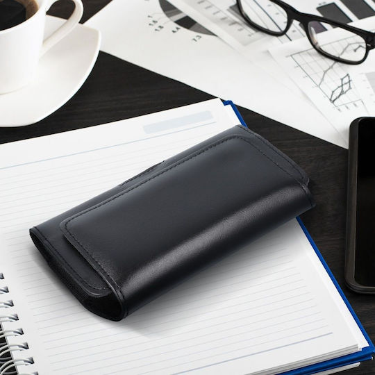 Royal Umschlag Rückseite Leder Magnetisch Schwarz (iPhone 13 Pro MaxGalaxy S21+ 5GHuawei P30 Pro)