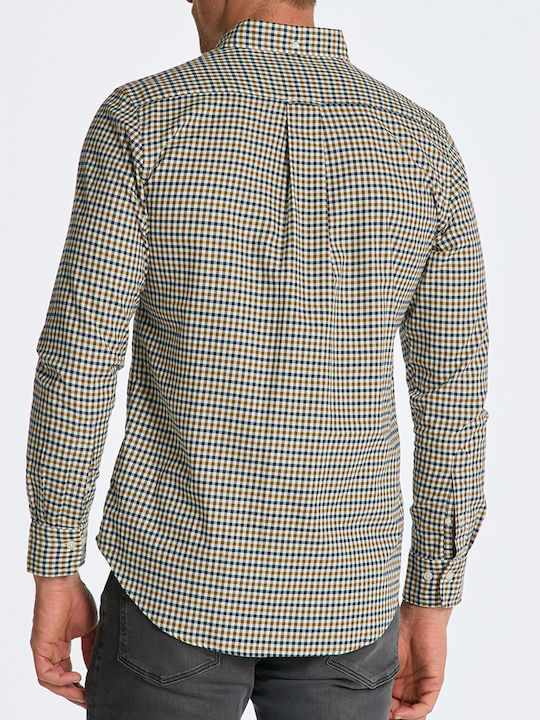 Reg Long-sleeved Cotton Shirt Checked Multicolour
