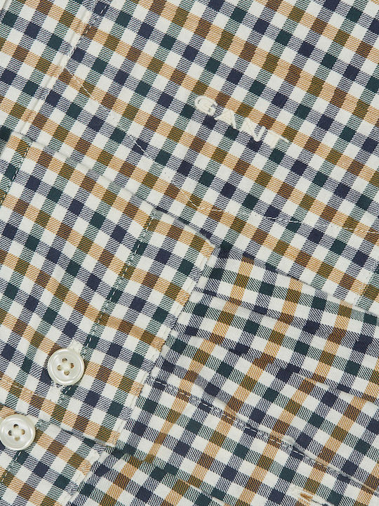 Reg Long-sleeved Cotton Shirt Checked Multicolour