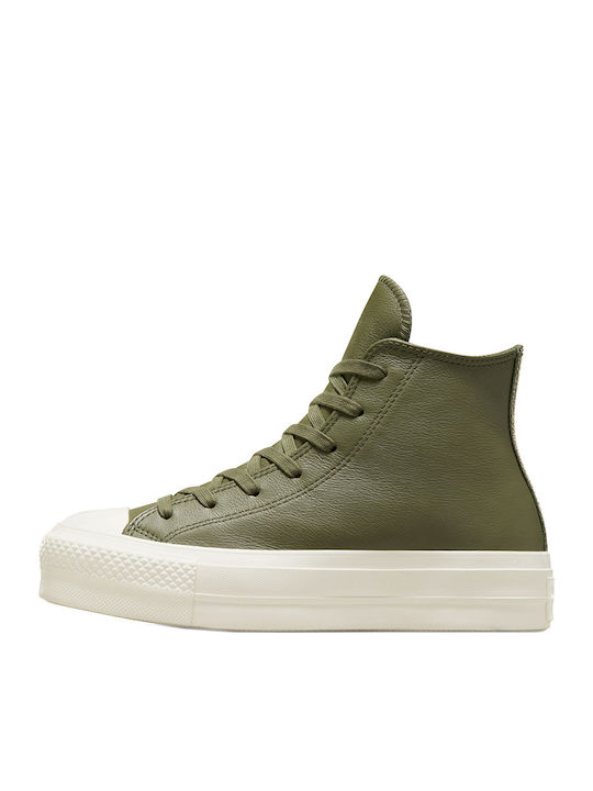 Chuck Taylor All Star Lift Παιδικά Sneakers High Χακί