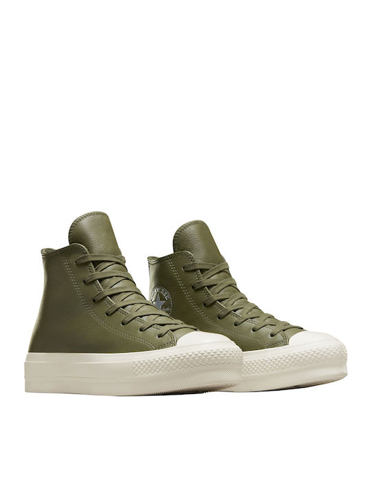 Chuck Taylor All Star Lift Παιδικά Sneakers High Χακί