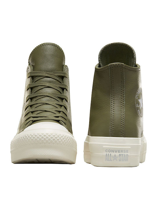 Chuck Taylor All Star Lift Παιδικά Sneakers High Χακί