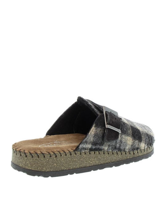 Leather Winter Women's Brown Slippers