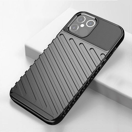 Thunder Umschlag Rückseite Silikon Schwarz (Redmi Note 12 Pro+)