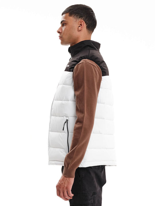 Sleeveless Jacket Puffer Waterproof White