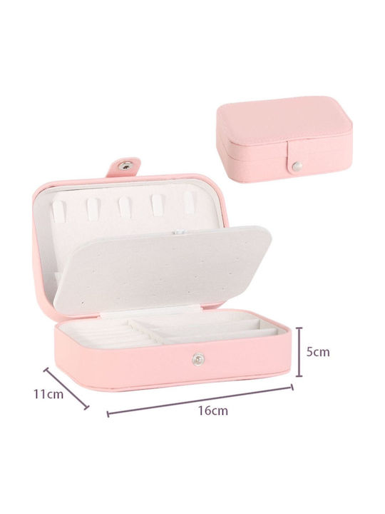 Faux Leather Pink Jewellery Box Faux Leather Pink Jewellery Box