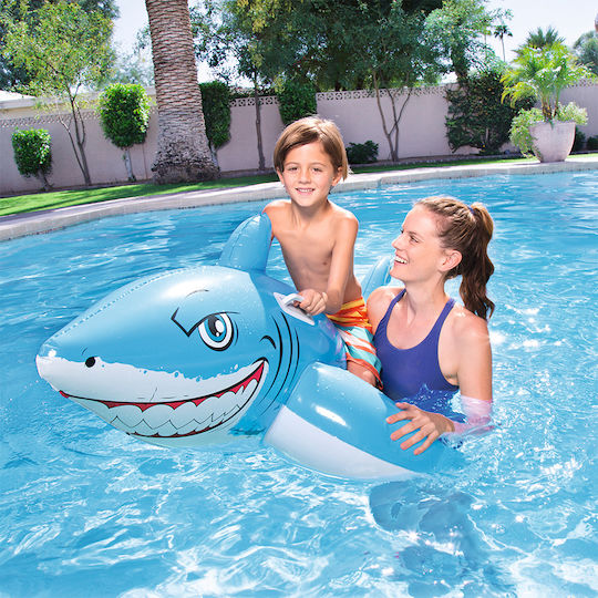 Bestway Καρχαρίας Shark Φουσκωτό Ride On Θαλάσσης με Χειρολαβές Λευκό 183cm